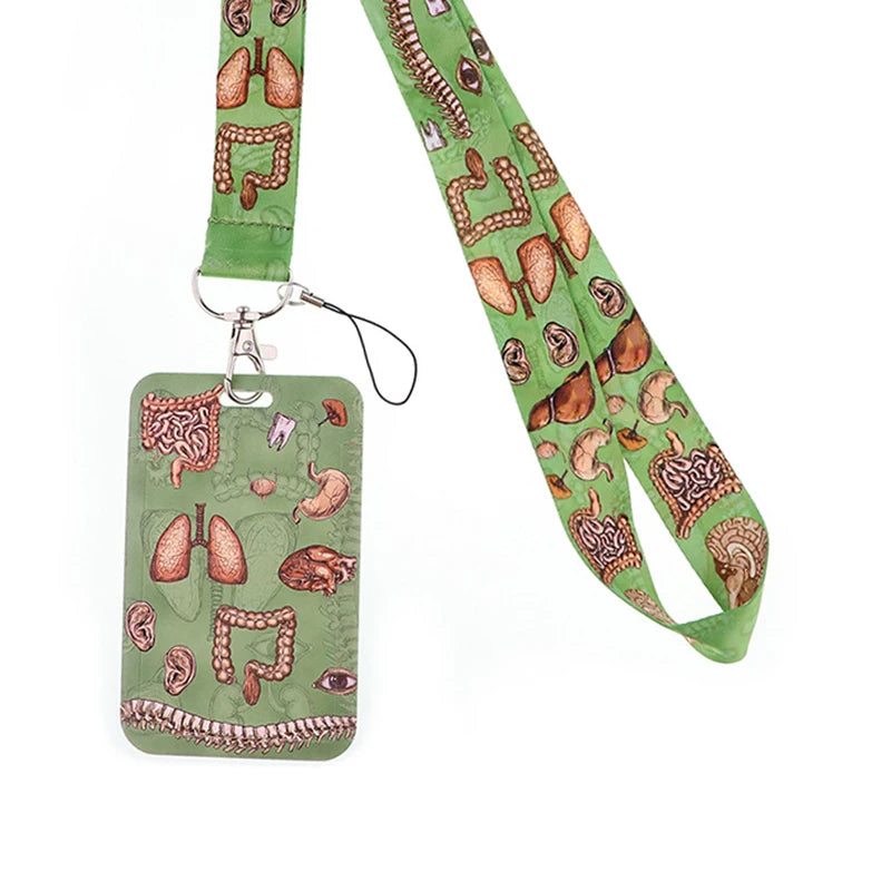 Dentist Doctor Nurse Cartoon Credential Neck Strap Lanyards Keychain ID Card Pass Hang Rope Lariat Key Chain Ring Badge Holder