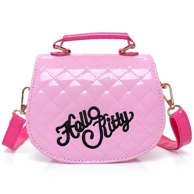 Hello Kitty Purses and Handbags Square Type PU Small Square Bag Lipstick Bag Sanrio Satchels Women Bags Makeup Case Kawaii Purse