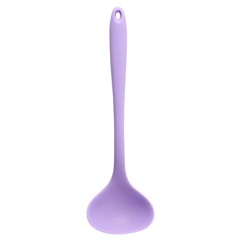 Hemasa Long Handle Silicone Soup Spoon Large Ramen Noodles Tablespoons Hot Pot Porridge Ladle Scoop Kawaii Japanese Kitchen Utensils