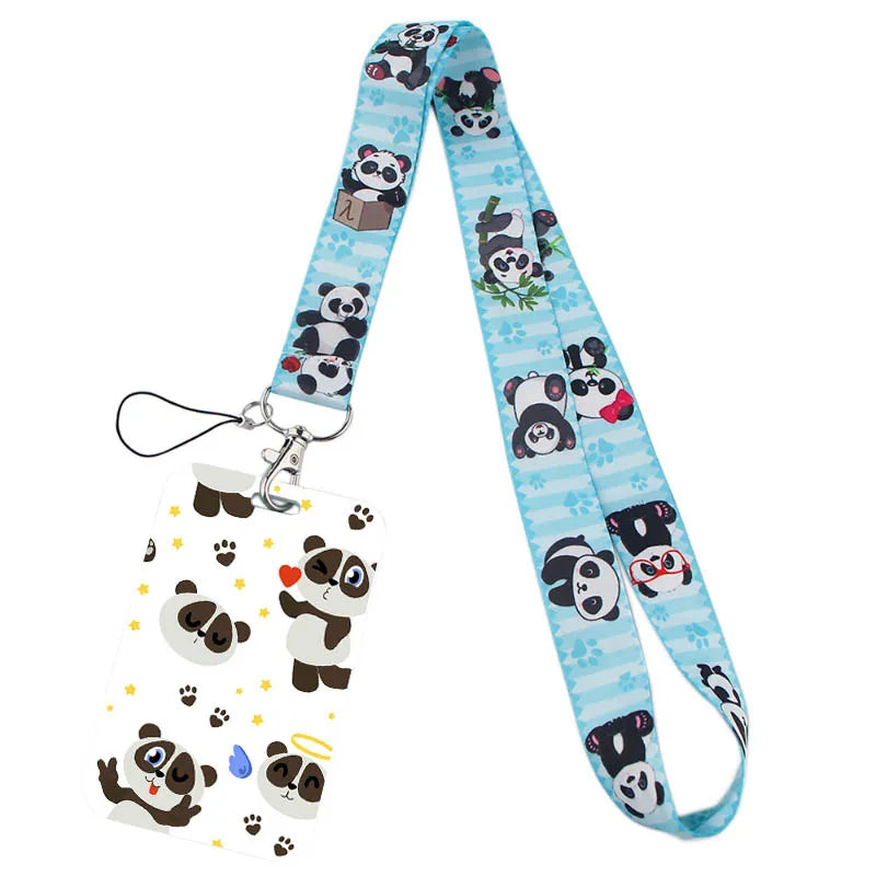 Tejesa  panda Lanyard Badge Holder ID Card /Lanyards Cell Phone Rope Key Lanyard Neck Straps Keychain