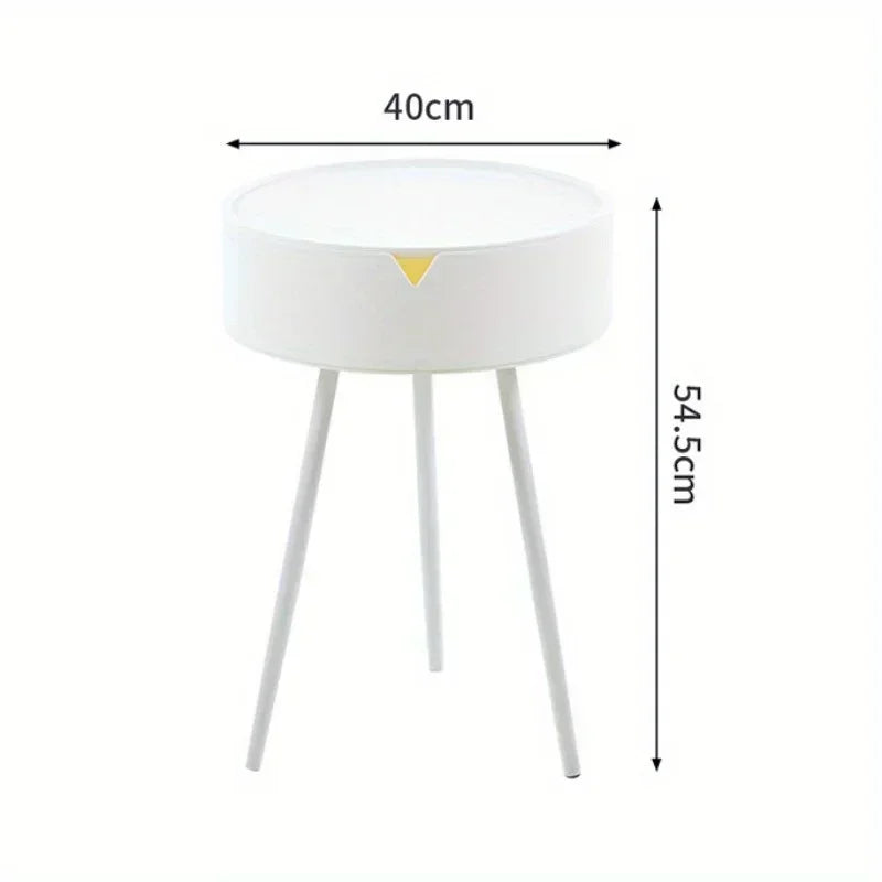 Sofa Side Bedside Coffee Table Desk Space-Saving Table Versatile Bedside/Coffee Use, Modern Design, Easy to Clean