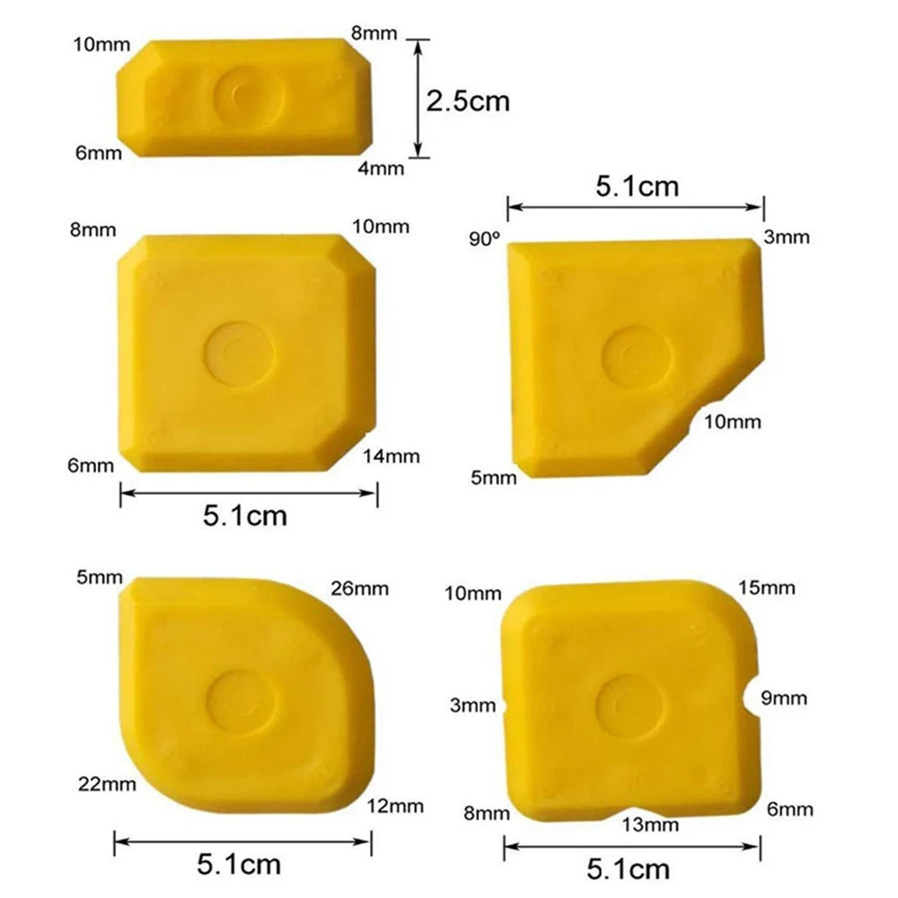 Silicone Plastic Caulking Tool Kit Joint Sealant Spreader Spatula Scraper for Tile Window Grout Edge Removal Construction Tools