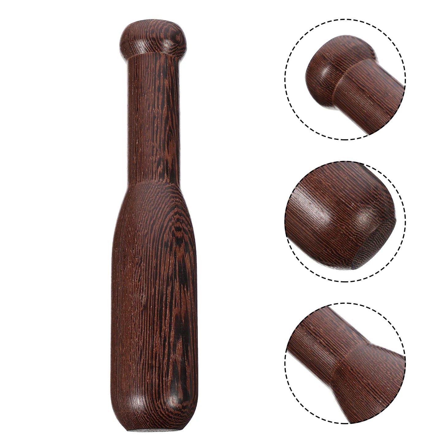 Pedestal Stick Mortero Garlic Press Spice Wood Pestle