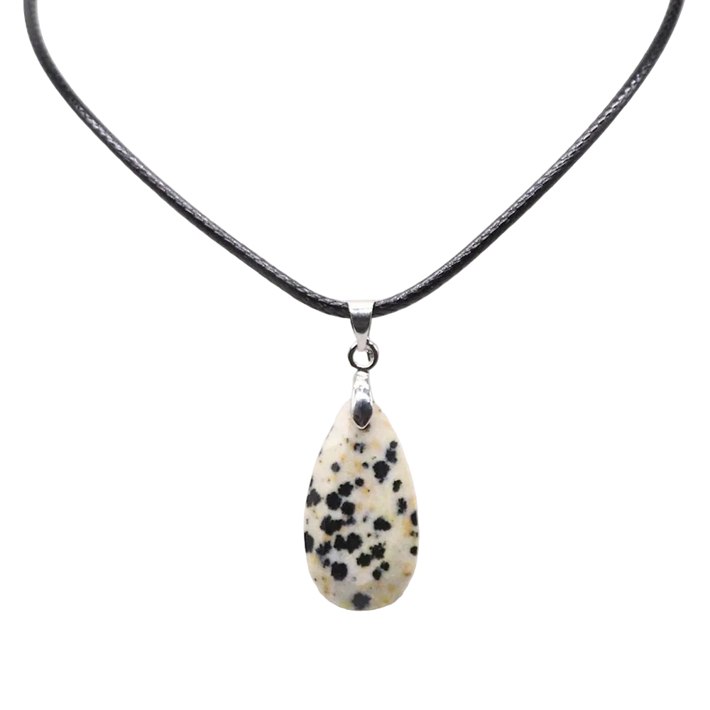 Hemasa 13*24mm Teardrop Shape Faceted Natural Stone Rope Chain Pendant Necklace  Jewelry Suitable for Enhance Fashion Woman Charm