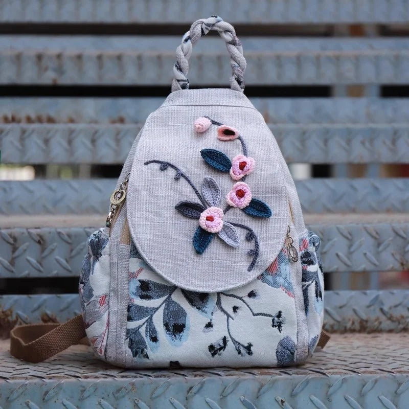 Luxury 3D Pumpkin Pattern Women Travel Backpack High Quality Linen Female Backpack Fashion Prettry Style Girls Daypack Backpack