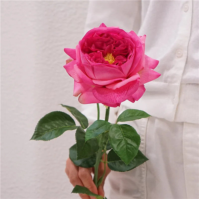 5Pc Moisturizing Austin Rose Real Touch Artificial Flowers Luxury Home Decoration Party Event Wedding Bouquet Fake Flowers Roses