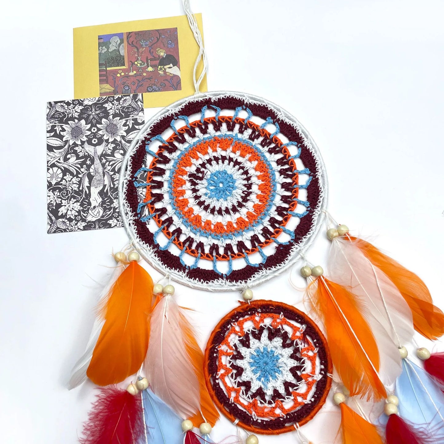 Tejesa Bohemian Feathers Dream Catcher Large Window Hangings Bedroom Pendants Home Decorations Handmade Accessories For Festival Gifts