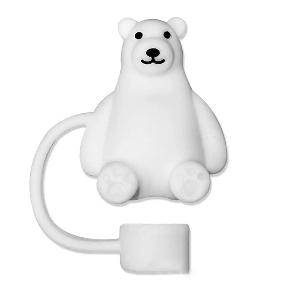 Hemasa 1PC Creative Reusable Silicone Straw Plug  / Drinking Dust Cap Dust-proof Straw  cups