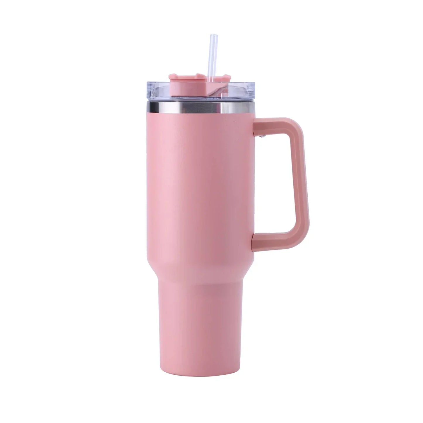 40OZ Straw Insulation Cup with Handle Portable Car Stainless Steel Coffee Water Bottle LargeCapacity Travel BPA Free Thermal Mug