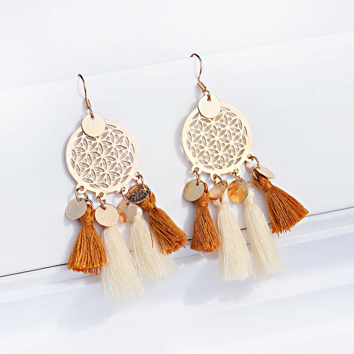 Hemasa Bohemia Vintage Tassel Earrings For Women Fashion Dream Catcher Long Tassel Earrings 2023 Summer Wedding Party Jewelry Gift