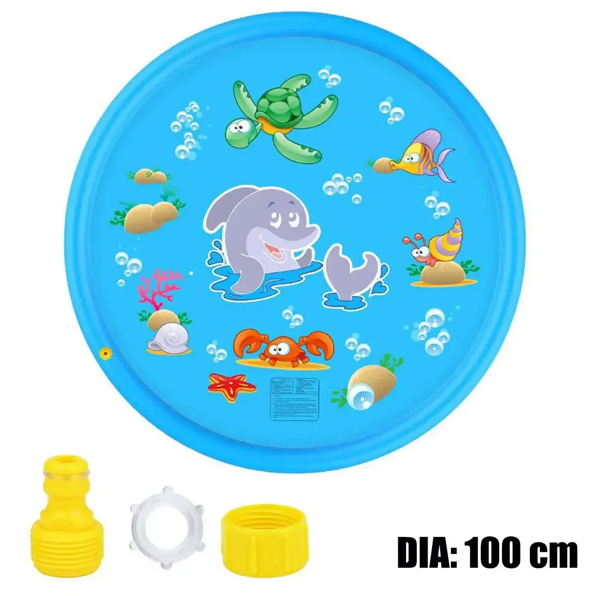 Tejesa Children Water Spray Pad Outdoor Funny Toys Children Inflatable Round Water Splash Play Pools Playing Sprinkler Mat Yard Summer