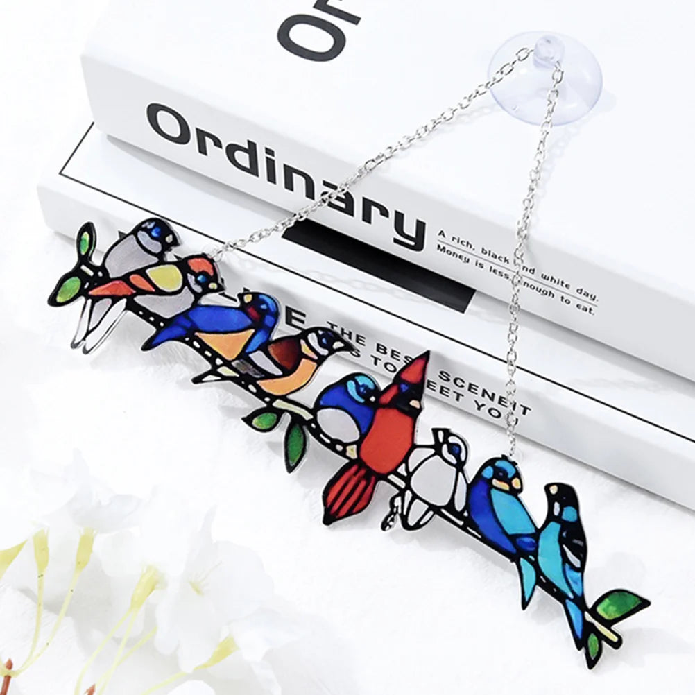 Stained Glass Window Hangings Cut Bird Sun Catcher Bird Window Suncatcher for Cinco De Mayo Fiesta Tropical Summer Hawaii Luau