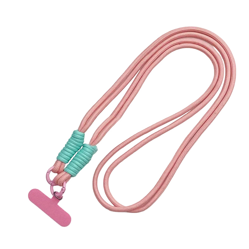 Tejesa 120cm Double Rope Mobile Phone Lanyard /Crossbody Phone Straps Neck Clip Cord Rope Twisted Backable Outdoor Anti-loss Phone Chain