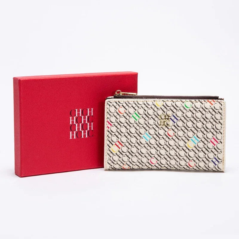 CH New Fashion Simple Card Holder Bag Luxury Brand Printed Women's Long Wallet Vintage Classic PVC Material 2025