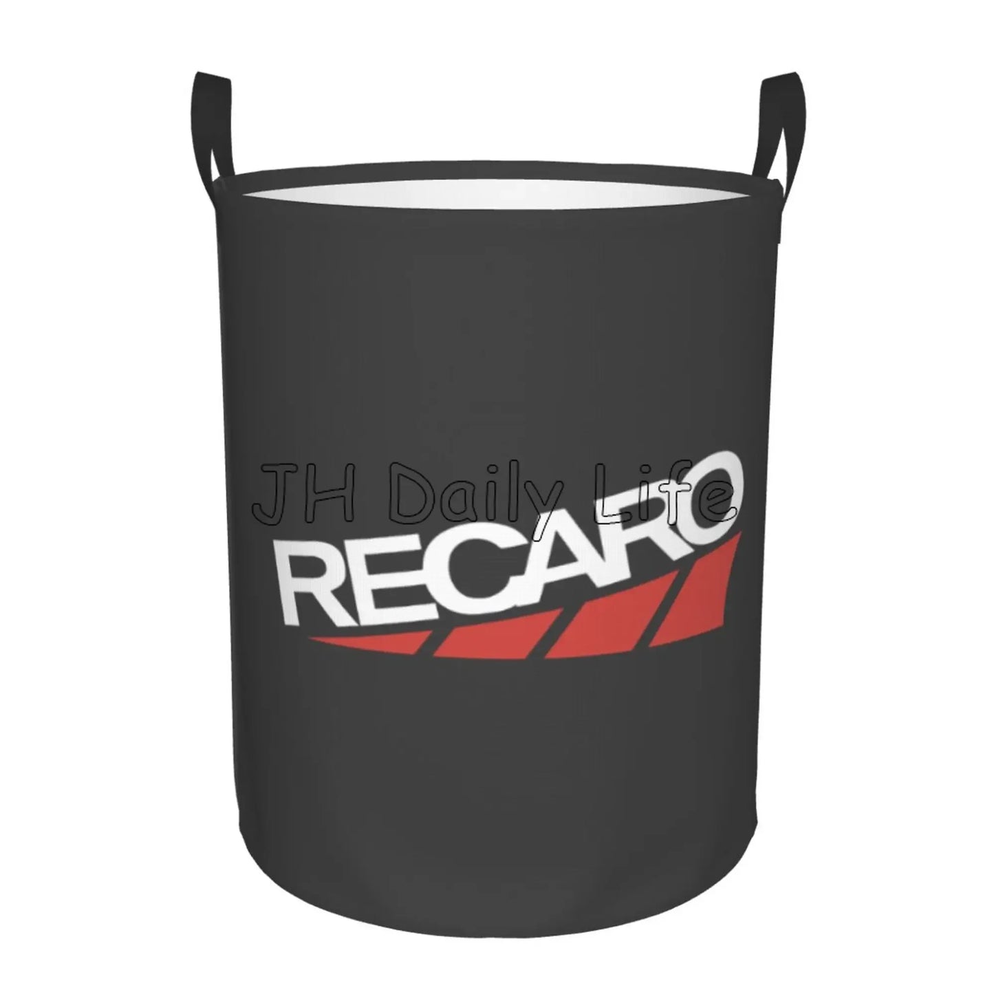 Recaros Logo Print Laundry Basket Foldable Clothes Hamper for Nursery Kids Toys Storage Bin Large Capacity Circular Hamper
