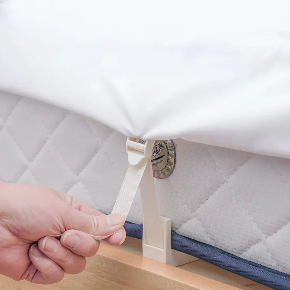 Hemasa 4PCS Bed Sheet Fasteners Adjustable  Non-Slip Fastener Grippers