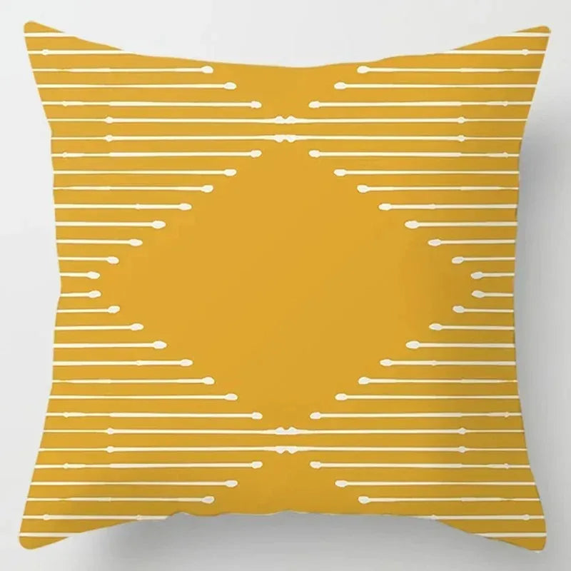 Hemasa 4Pcs Decorative Pillow Bedroom Sofa Car Cushion Cover Abstract Line Pattern Series Throw Pillow