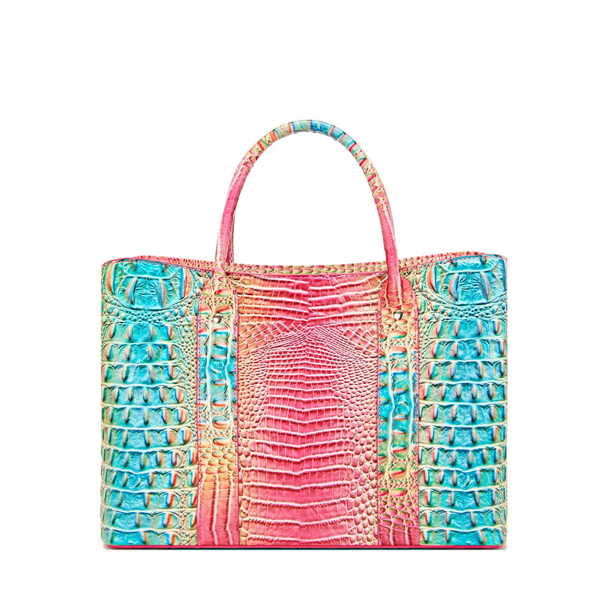 Fashionable and colorful gradient crocodile pattern crossbody bag, personalized color matching