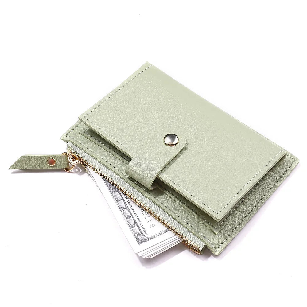 Hemasa  PU Leather Multi-Card Holder Zipper/ Coin Purse /Card Wallet  for Girls
