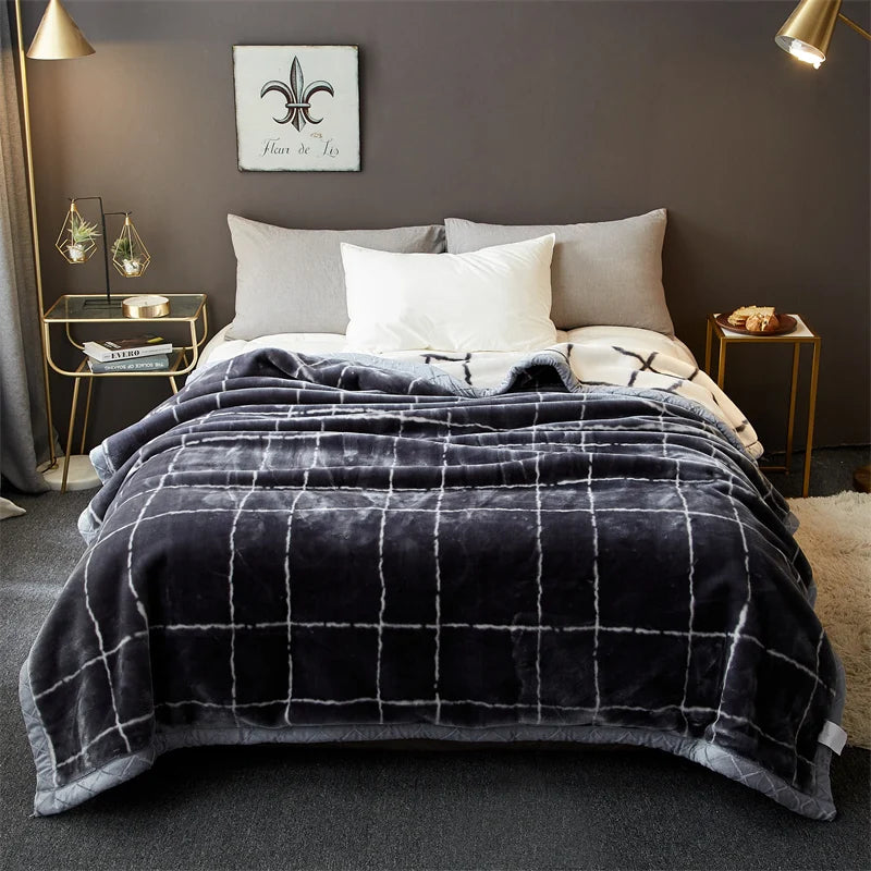 Hemasa New Flower Pettern  Pluffy warm blanket   150/180/200cm