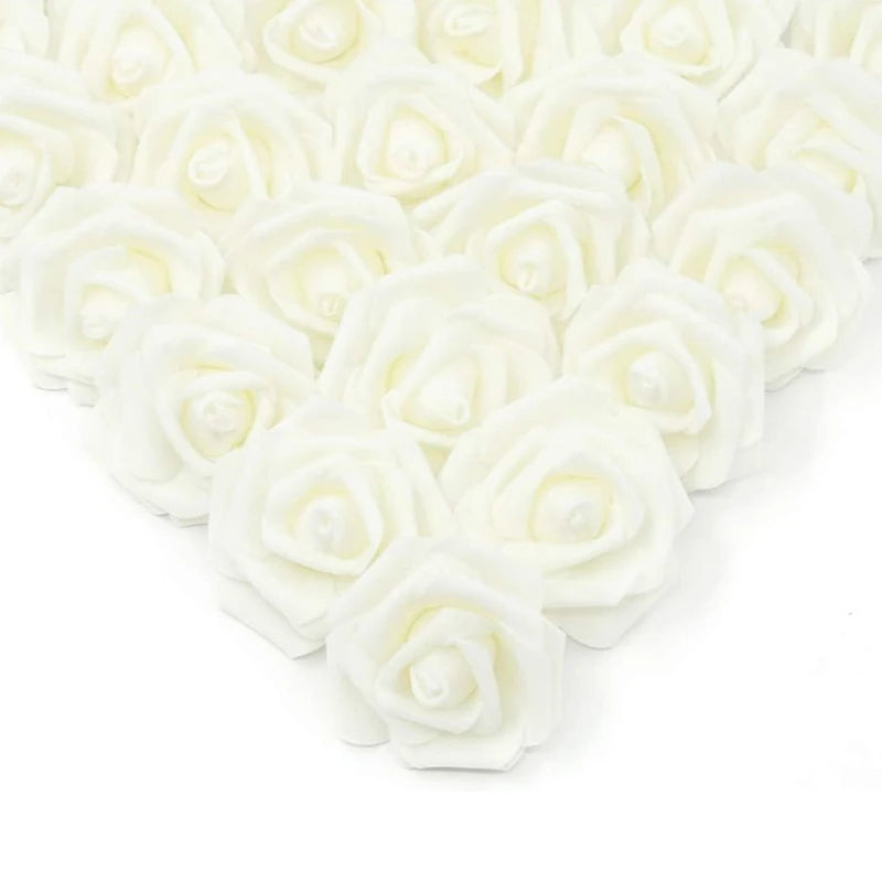 Tejesa 30/50Pcs Artificial Bridal Bouquet Foam Rose Flower Head Fake PE for Home Room Dceoration Party Wreath Accessories Wedding Decor