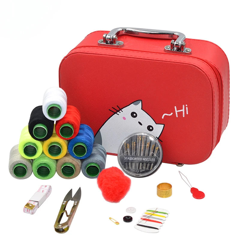 Heamsa Light Luxury Boutique Sewing Box Sewing Set Household Sewing Tool Kit Sewing Supplies Portable Storage Box