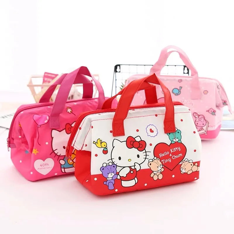Hemasa Hello Kitty Lunch Box Bag Little Twin Star Cute Hand  Bag Canvas Lunch Box Bag Mummy Bag Girl Food my melody