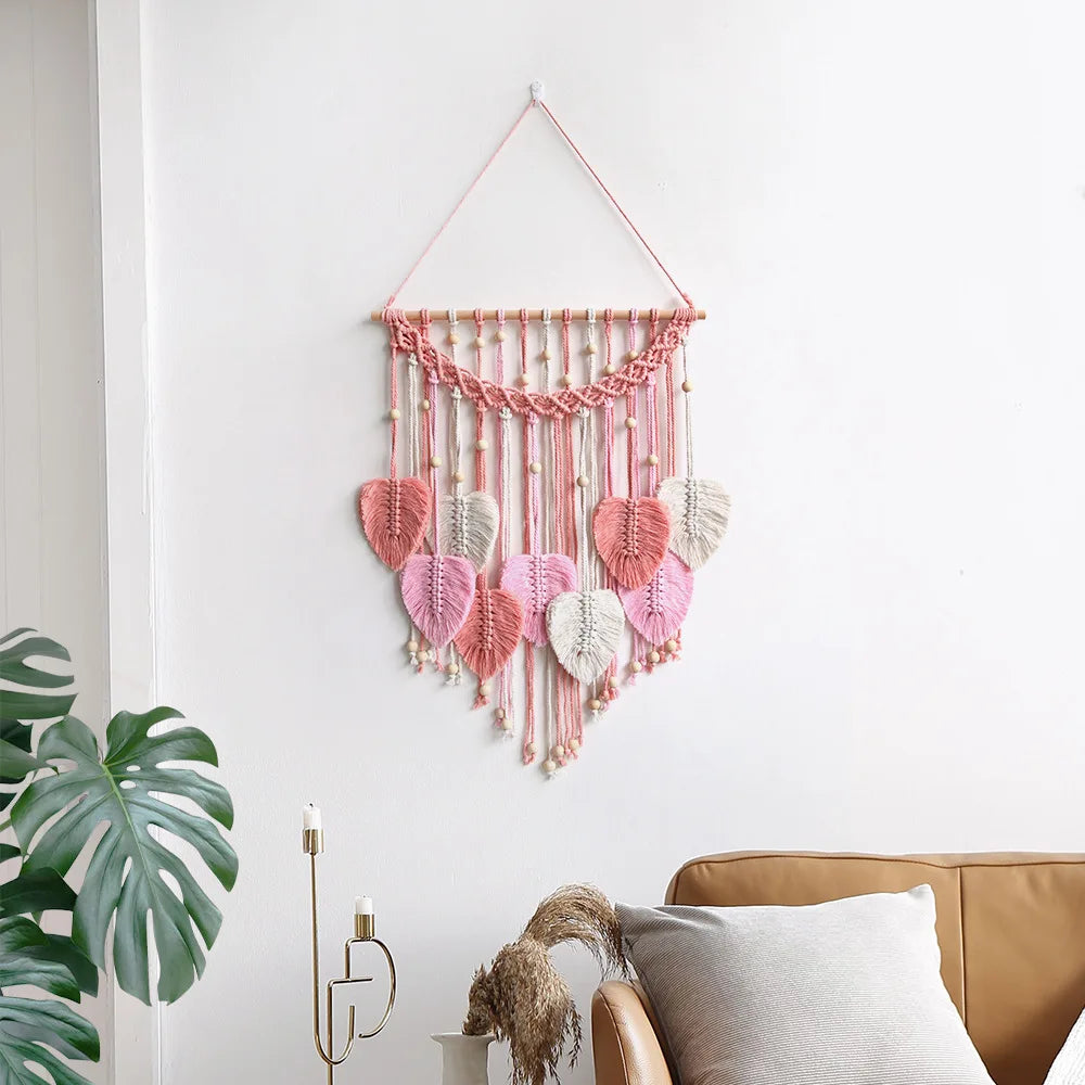 Hemasa Leaf Macrame Wall Hanging /Boho Woven Wall Tapestry