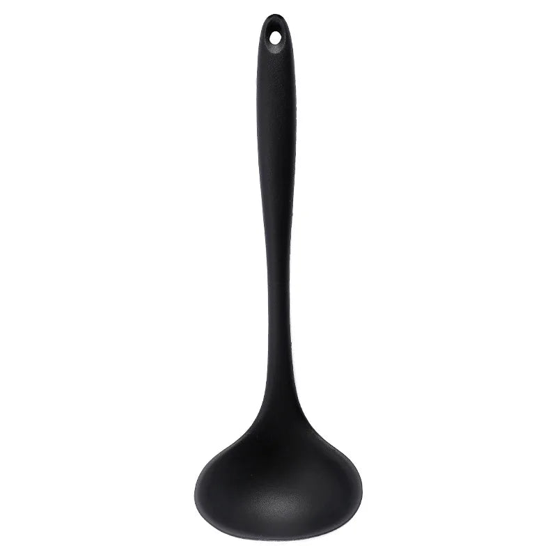 Hemasa Long Handle Silicone Soup Spoon Large Ramen Noodles Tablespoons Hot Pot Porridge Ladle Scoop Kawaii Japanese Kitchen Utensils