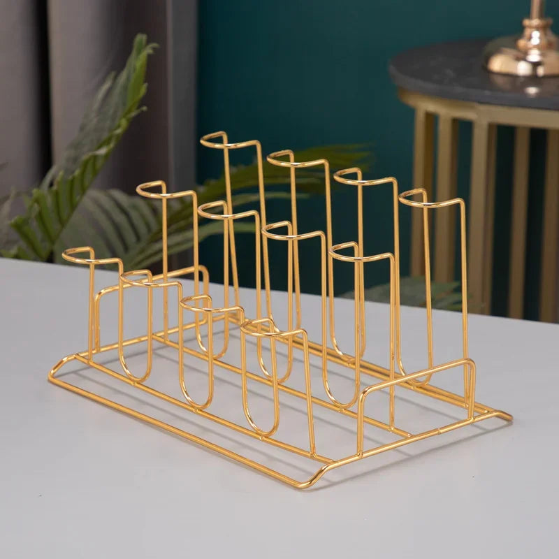 Stainless Steel Cup Tray, Inverted Hanging Rack, 8 Cup and 12 Cup Drain Rack, Home and Office Use, Durable Organizer