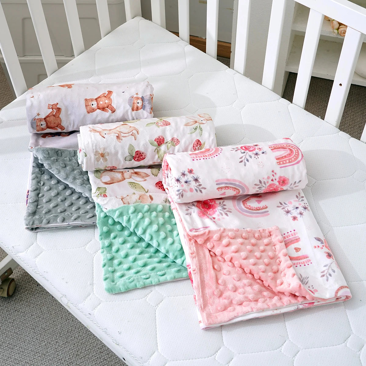 Tejesa New Breathable Baby Sleeping Blanket Newborn Wrap Child Quilt Size 75x100cm
