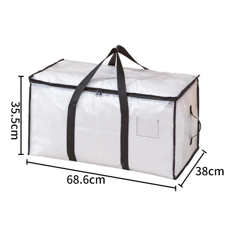 Tejesa  2PCs Transparent storage bag, cotton quilt, clothing moving bag, large capacity waterproof and moisture-proof quilt organizing bag