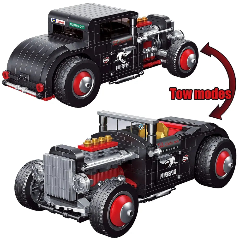 Hemasa  Classic Car Model Building Blocks Bricks Convertible Vehicle DIY Toys For Boys/ Children Gift Set