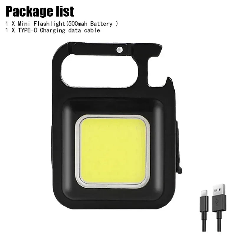 Hemasa 1-10pcs USB Rechargeable COB LED Flashlight Magnetic Work Light Hook Torch Portable Lantern Inspection Camping Car Repair Lamp