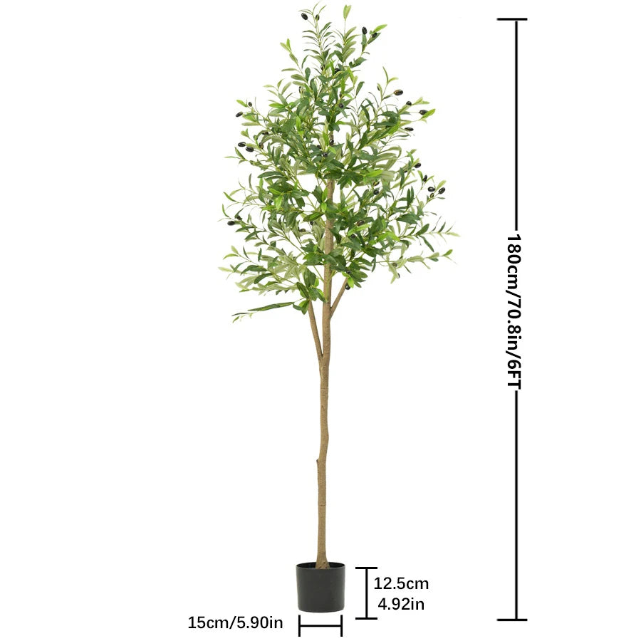 Artificial Olive Tree 120/150/180cm  Room Decoration Detachable Artificial Decorative Plants With Fruit For Home Garden Decor