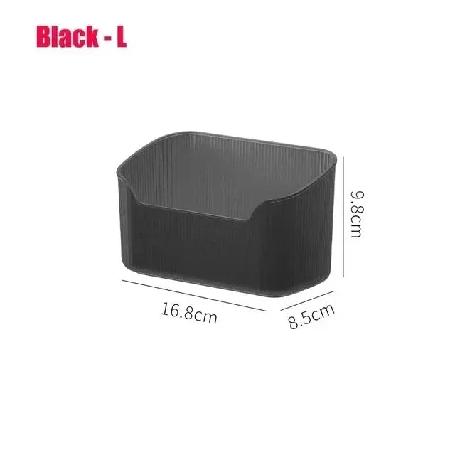 Organizer Desktop Storage Box Transparent Cotton Swab Container Makeup Brush Holder Bathroom Accessories Cosmetic Storage Box