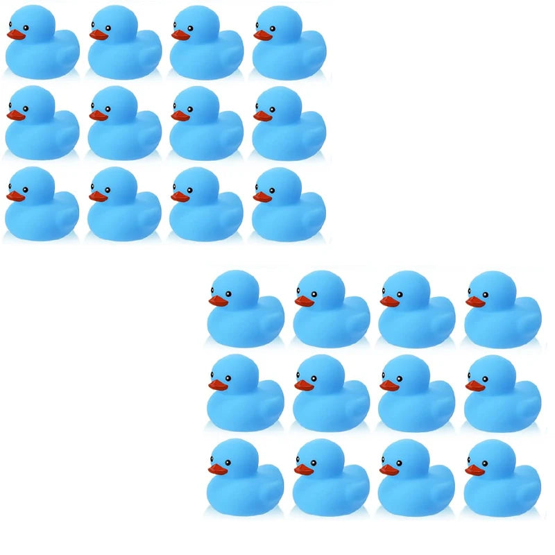 Tejesa 6/12/24/48PC  Blue Rubber Ducks/ Mini Duck Set Toys /Squeaky Rubber Ducks Cute Float  Duckies for Birthday Party