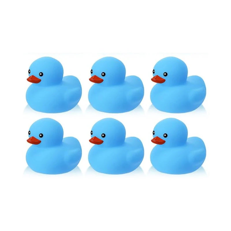 Tejesa 6/12/24/48PC  Blue Rubber Ducks/ Mini Duck Set Toys /Squeaky Rubber Ducks Cute Float  Duckies for Birthday Party