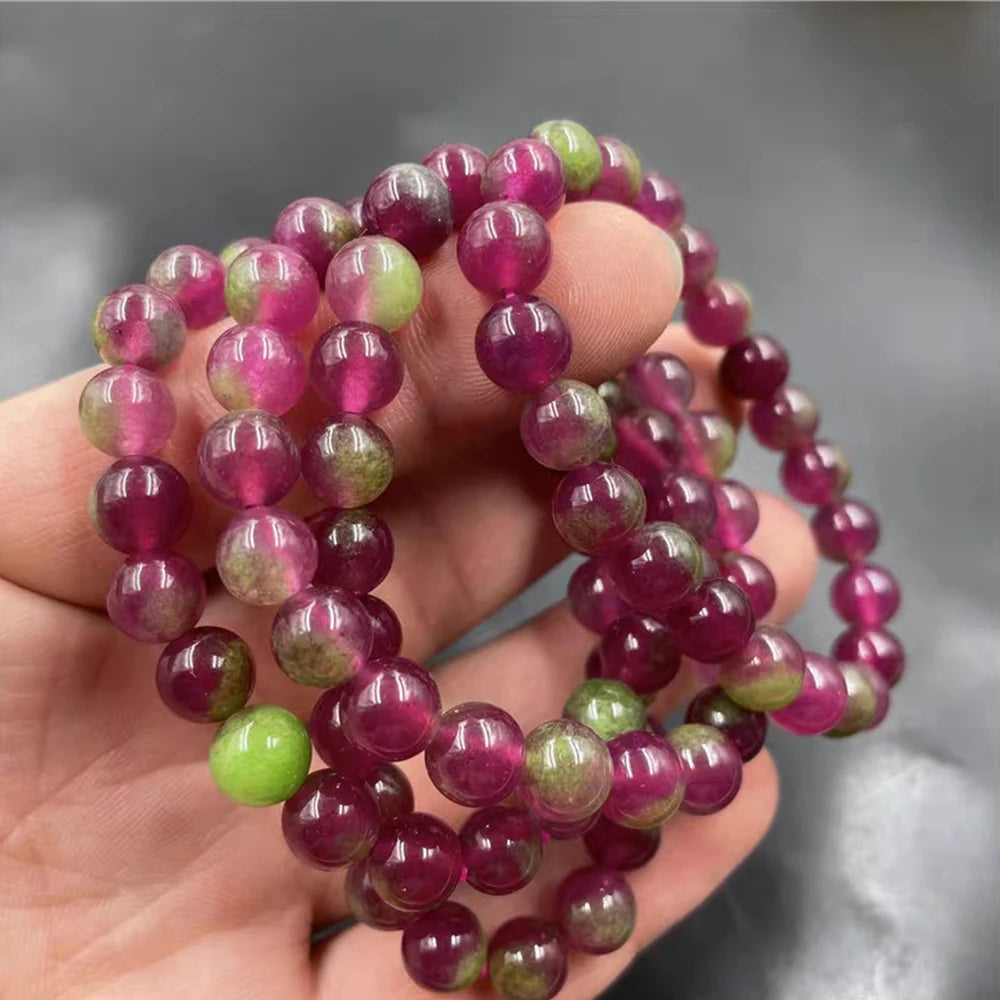 Hemasa Natural Crysyal watermelon tourmaline Bracelet