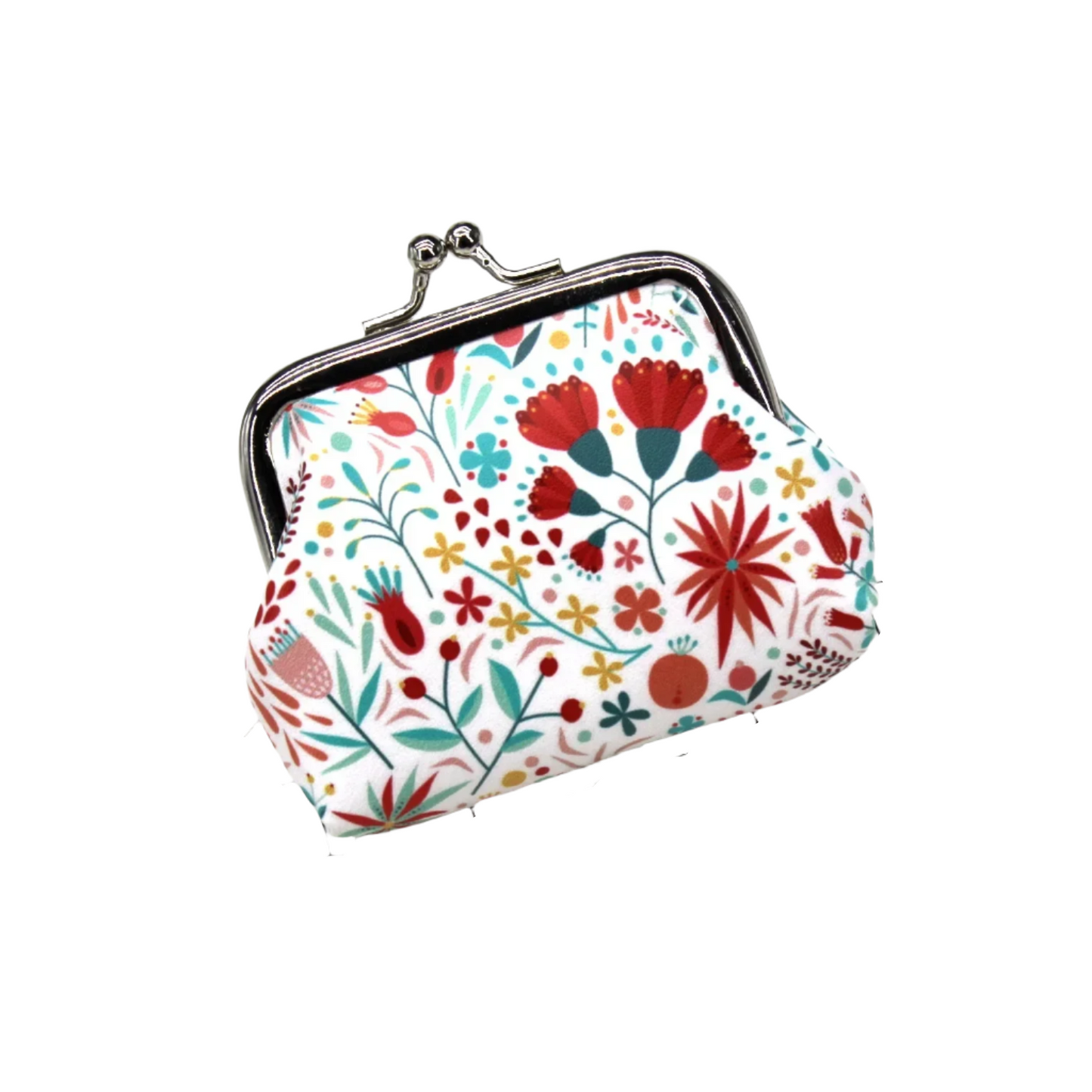 Hemasa  Flower Printing Coin Purses Girl  / Ladies  Purse Female Mini Money Bag PU Leather Key Card Holder Wallet