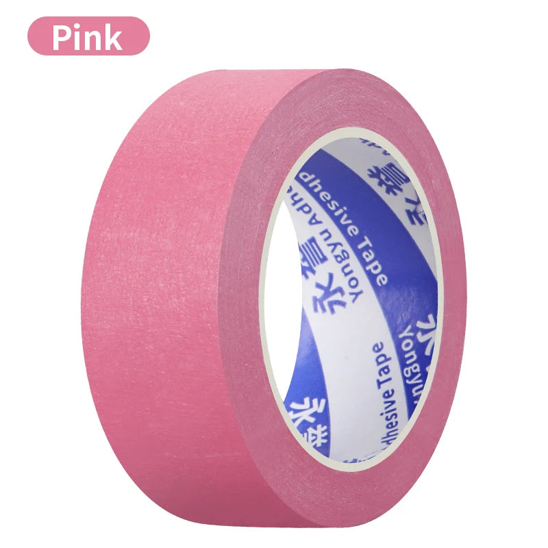 10/50m Color Masking Tape Black Decoration Masking Spray Paint Traceless Student Office Art Painting Sticker