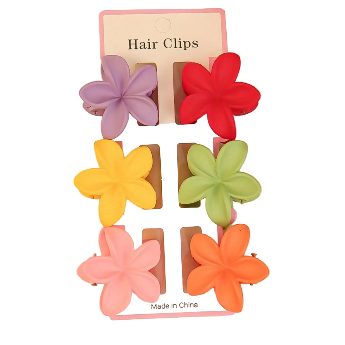 Tejesa 1set/lot 6 pieces of small hibiscus hair clip with gradient color, seaside vacation hair bun magic tool.