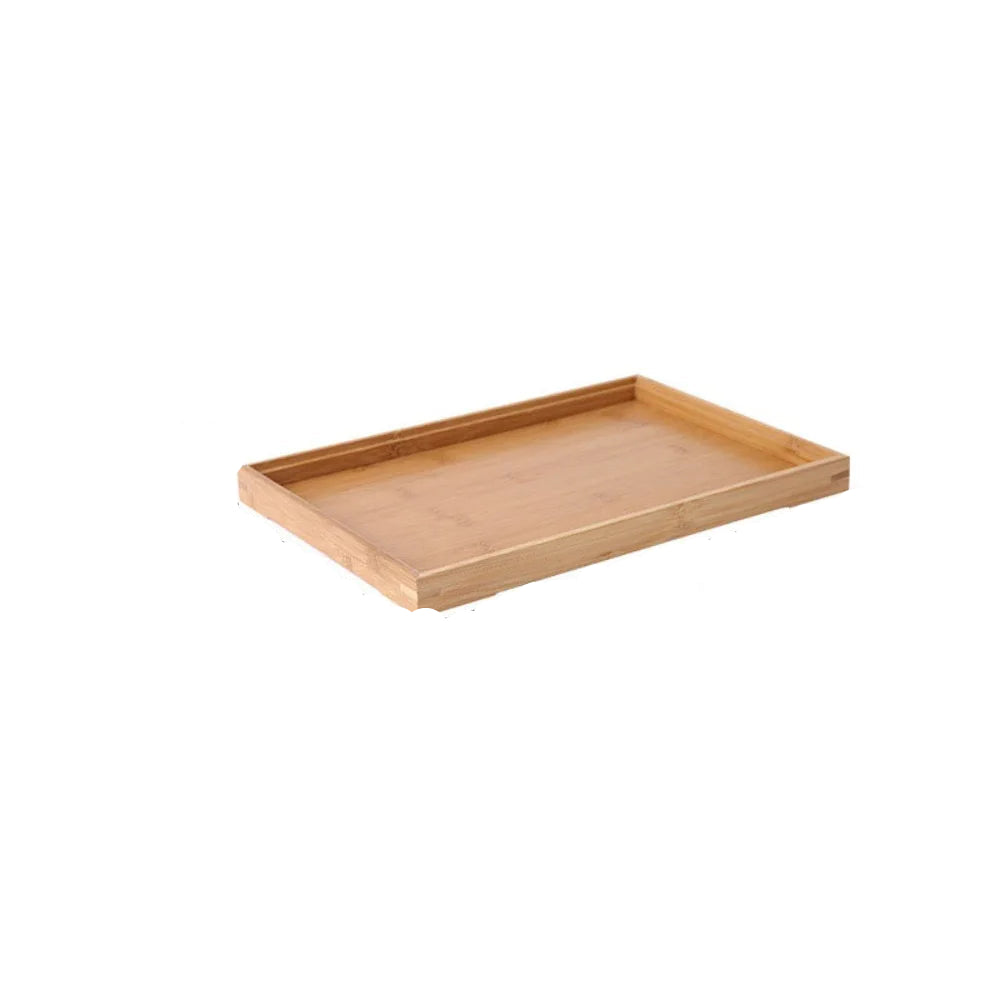 Tejesa Rectangular Storage Tray household Solid Wood Storage Plate Bamboo Water Cup Plate Home Living Room