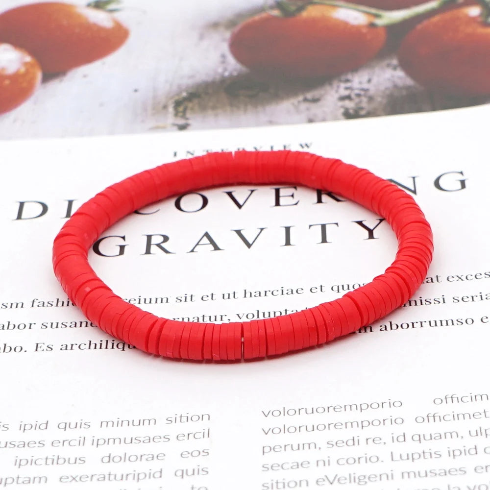 Hemasa set of 12/Pcs Polymer Clay  Beads Bracelet