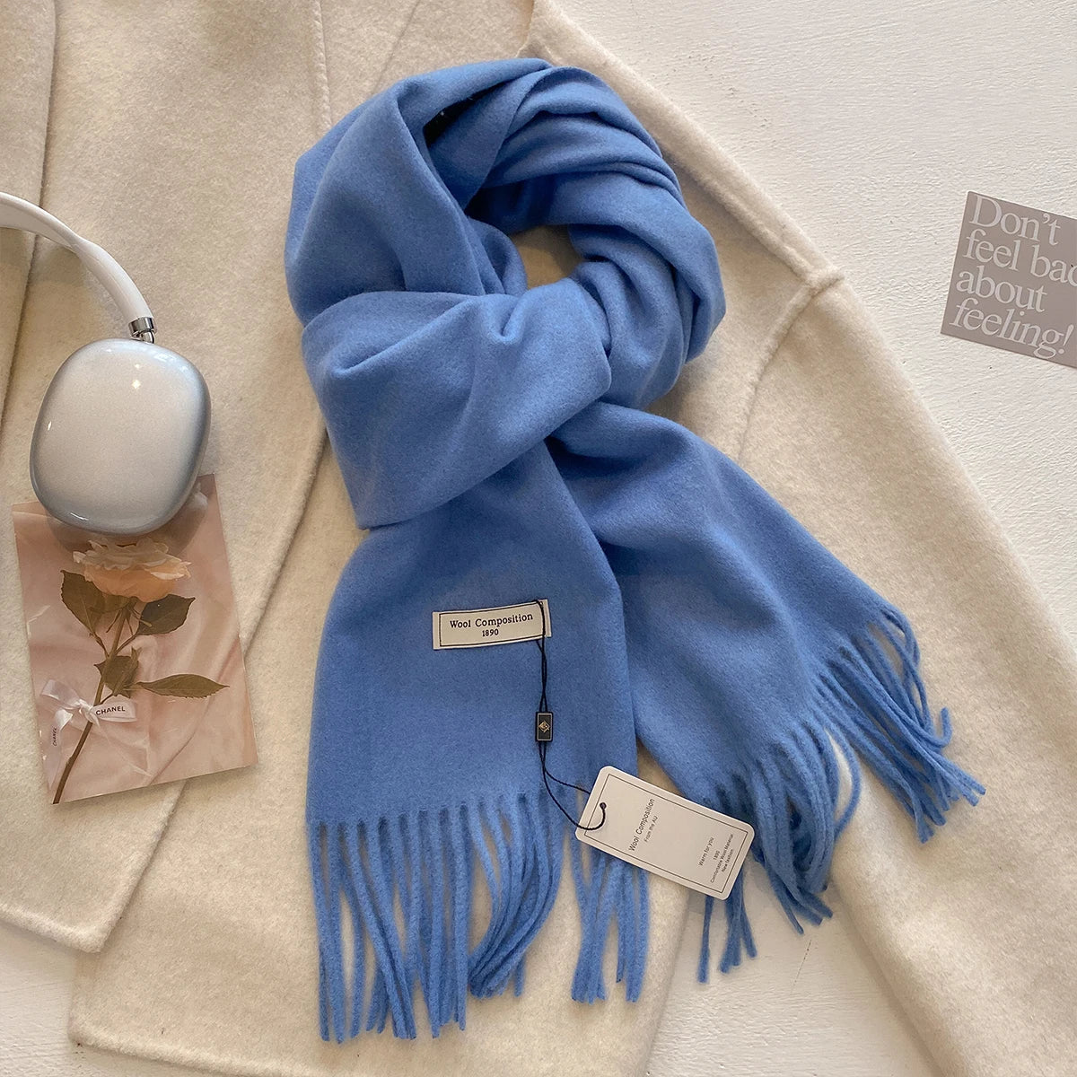 New 26 Color Winter Scarf For Women Long Warm Cashmere Scarves Hijab Solid Lady Shawl Wrap Female Pashmina Bandana Head Scarfs