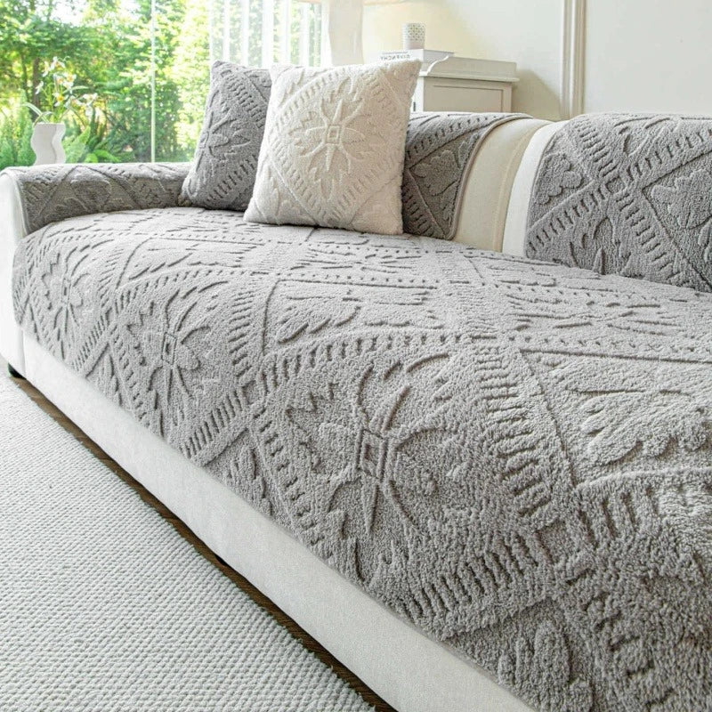 1PC Plush Sofa Covers for Living Room Winter Warm Universal Couch Mat French Style Non-slip Sofa Seat Pad Home Decor 방석쿠션