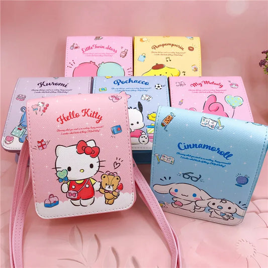 Hello Kitty Shoulder Bag Girls Gifts Sanrio Bags Melody Pudding Cinnamoroll Kuromi Little Twin Stars Crossbags Cute Coin Purses