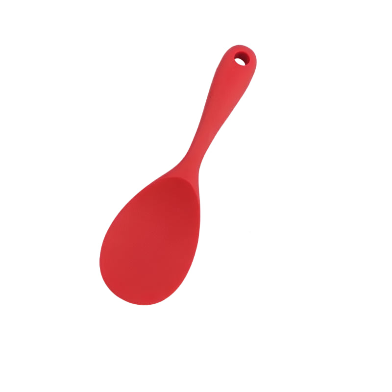Hemasa Hanging Silicone Rice Spoon Kitchen Ladle Non-stick Saucepan Electric Rice Cooker Cooking Scoop with Holes Household Items