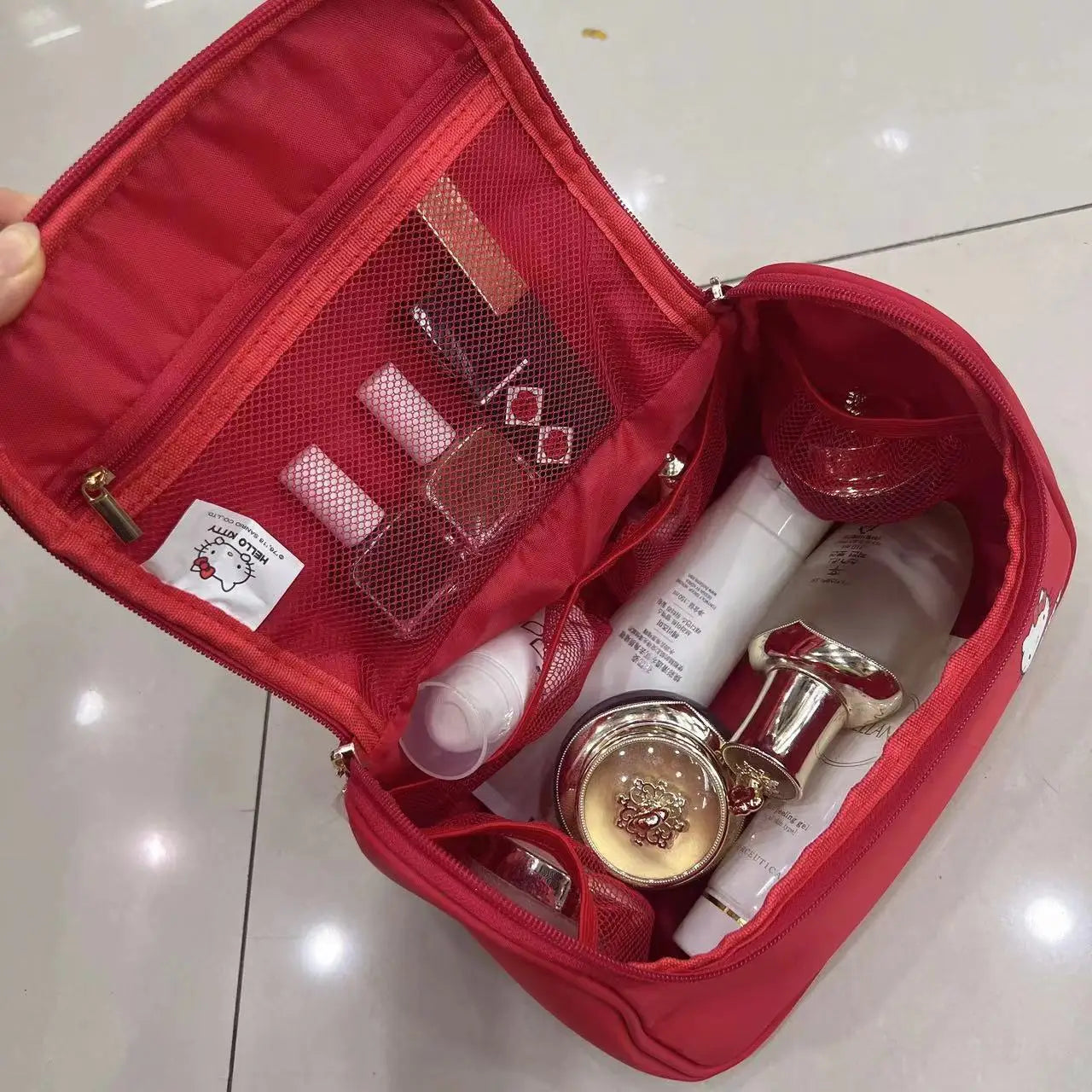 Hemasa Hello Kitty Makeup Bag  /Cosmetic Bags / Makeup Pouch Cute Travel Organizer Toiletry Box Make Up Cases