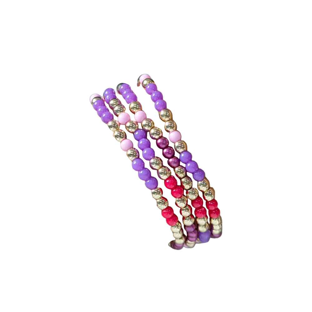 Tejesa Seed Beads Colorful 6mm Beaded  Bracelets Sets for girls/Women
